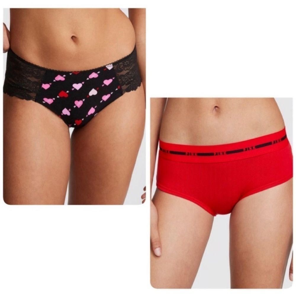 2 Pair PINK Victoria’s Secret Panties Cotton & Lace Size Small (Both included)